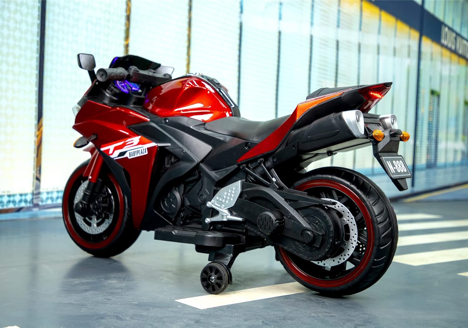 T3 Kids Electric Motorcycle with Training Wheels mississippipowersports