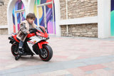 12V Kids Racing Style Ride-On Bike – Bluetooth, Music, Lights, Leather Seat mississippipowersports