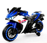 12V Kids Racing Style Ride-On Bike – Bluetooth, Music, Lights, Leather Seat mississippipowersports