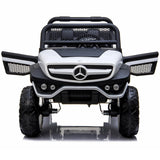 Mercedes-Benz Unimog Kids Ride-On Car – 12V, Dual Seats, Remote Control, LED Lights, MP3 & USB Support mississippipowersports