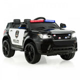 12V Kids Police Ride-On Car – Flashing Lights, Siren, Megaphone, Music & LED mississippipowersports