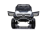 Mercedes-Benz Unimog Kids Ride-On Car – 12V, Dual Seats, Remote Control, LED Lights, MP3 & USB Support mississippipowersports
