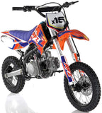 HHH Apollo DB-X15 125cc Dirt Bike 14 inch Wheels Twin Spar high Strength | 4 Speed Manual Transmission mississippipowersports