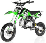 HHH Apollo DB-X15 125cc Dirt Bike 14 inch Wheels Twin Spar high Strength | 4 Speed Manual Transmission mississippipowersports