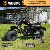 Massimo MB200 Mini Bike – 196cc 4-Stroke Off-Road Mini Bike with Rugged Tires & Steel Frame mississippipowersports