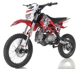 Adult Size-Apollo DBX19-125cc Dirt Bike Manual Clutch w/Headlights mississippipowersports